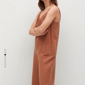 MANGO texture cotton jumpsuit